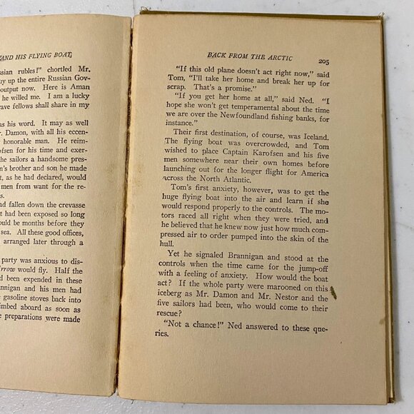 Tom Swift and His Flying Boat Hardcover Victor Appleton Vintage Science Fiction - Picture 11 of 12